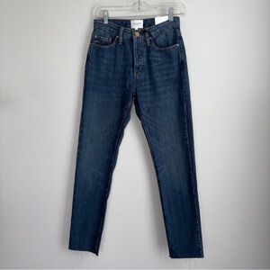Sezane Button Fly Raw Hem Blue Jeans Denim 1967 Brut Sexy NEW
